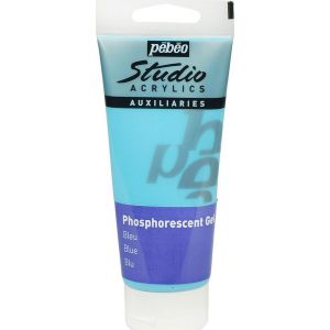 Żel akrylowy Pebeo Studio Acrylics świecący w ciemności/fosforyzujący 100ml, Niebieski